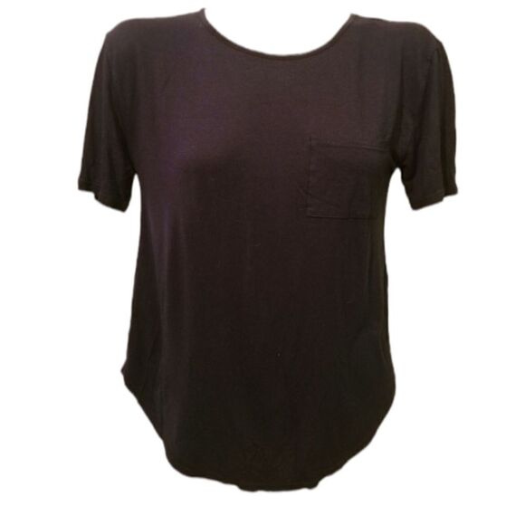 Topshop Tops - Topshop Navy Pocket Tee Size US 4